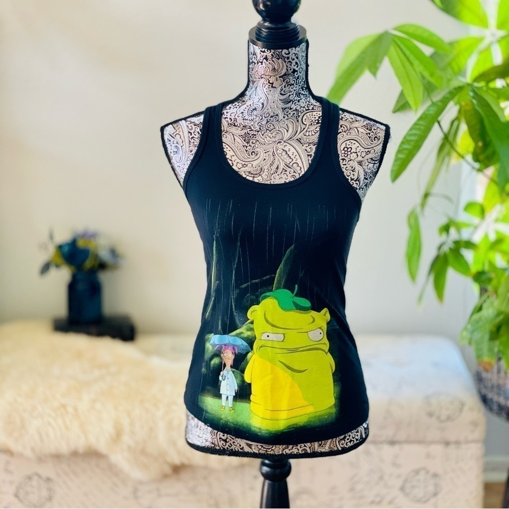 Bob's Burgers Louise & Kuchi Kopi Rain Portrait Racerback Tank Top XS - Picture 4 of 7